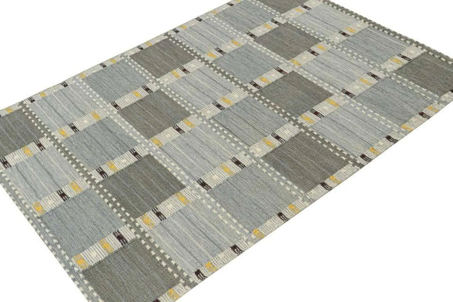 Anna Greta Sjoqvist Flatweave Carpet – Handwoven Wool Rug in Soft Greys | Scandinavian Style
