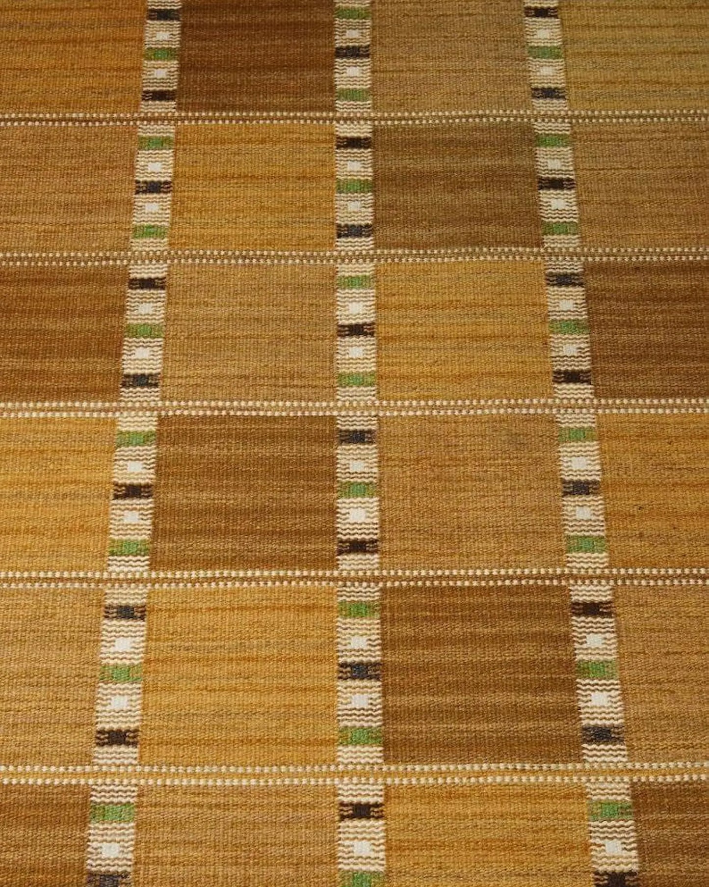 Vintage Swedish Flat Weave Rug - Mid Century Modern chocolate colour  Carpet - 1960s Scandinavian Geometric Rug - Large Area Rug