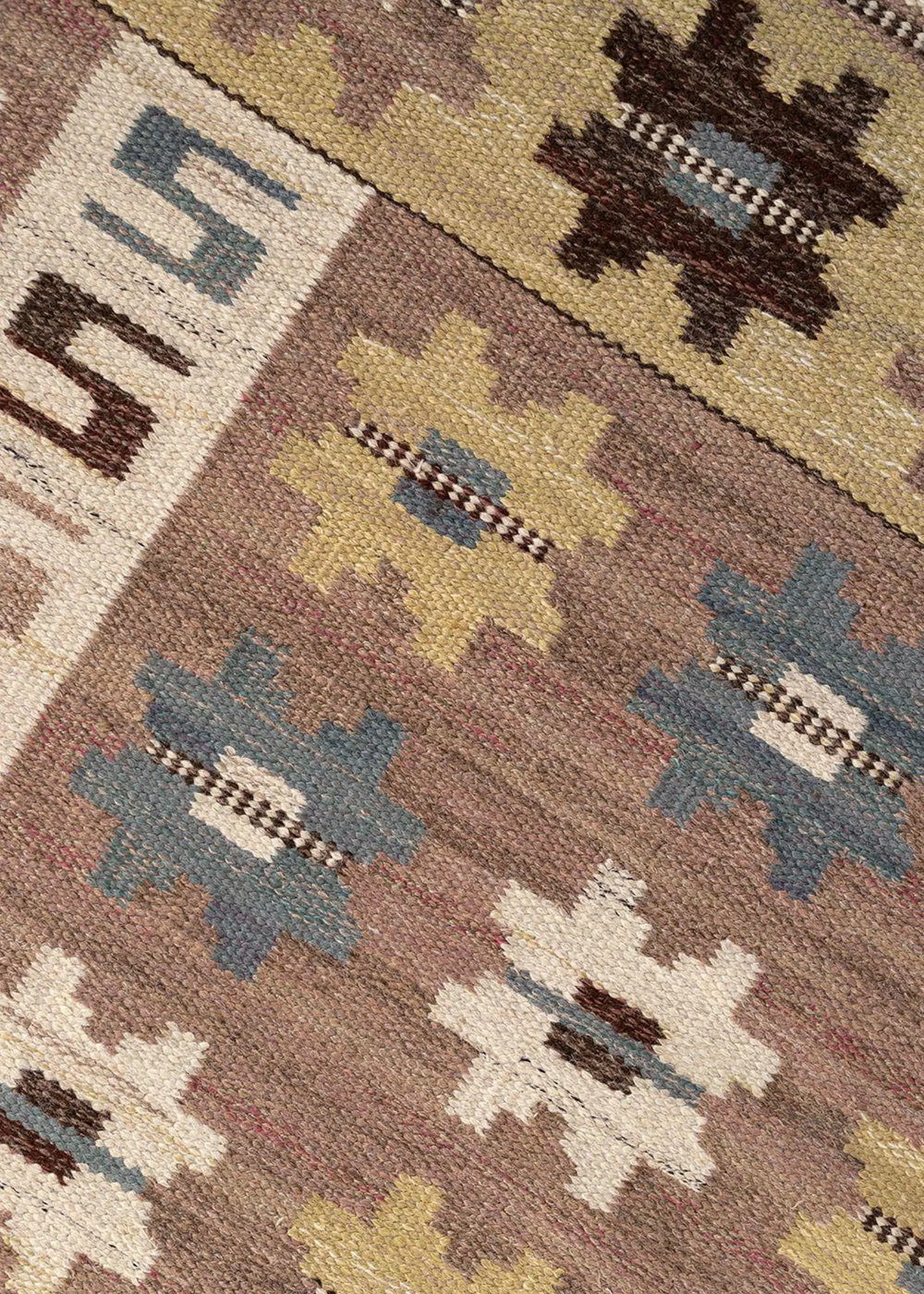 Swadeshi Inspired kilim Rug Scandinavian Modern Meets Earth Tone Elegance